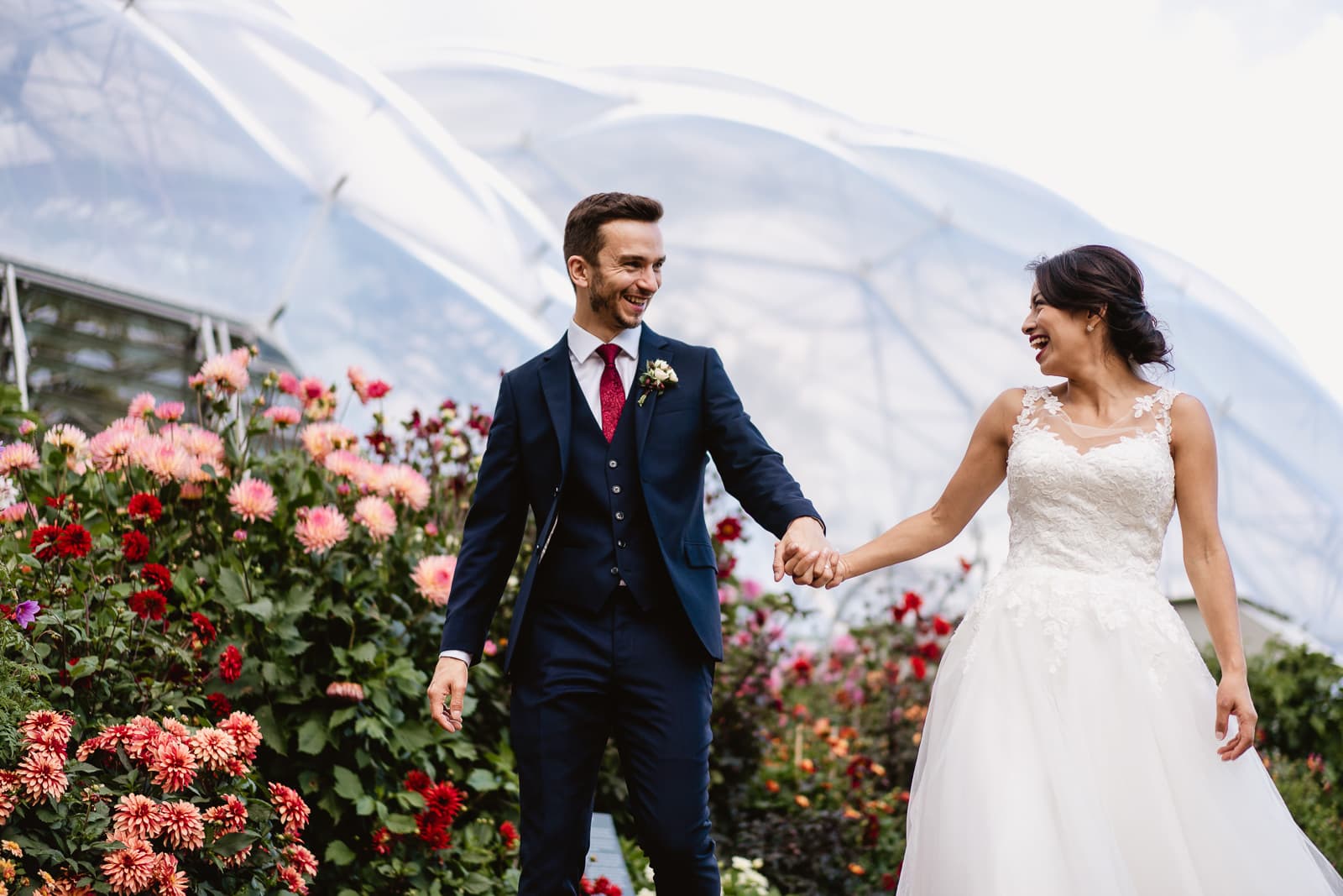 Wedding images from the Eden Project in Cornwal